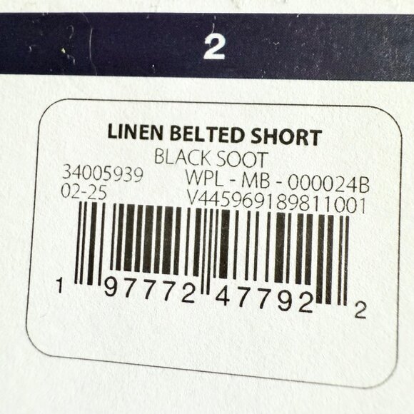 Sofia Vergara Jeans Women's Linen Blend High Rise Belted Black Shorts Size 2 NWT - Picture 7 of 11